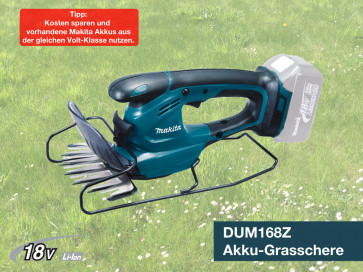 Makita Akku-Grasschere DUM168Z 18 V 0-Version ohne Akkus, ohne Ladegerät